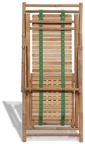 41492  Outdoor Deck Chair with Footrest Bamboo