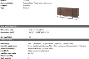 Dulap design LUX Napa Valley, bronz 113396 HZ