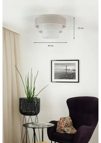 Plafonieră Brilagi ALASKA LUNETA 1xE27/15W/230V d. 45 cm gri/crem