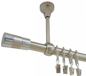 Galerie simpla prindere tavan valeo crom 19 mm inox (Alege marime: 200 cm)