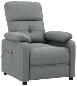 289673 vidaXL Fotoliu de masaj, gri închis, material textil