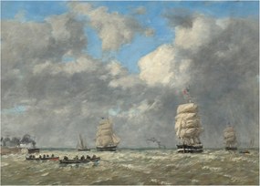 Tablou - Eugène Boudin, Le Havre, reproducere (70x50 cm)