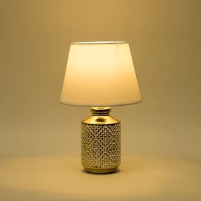 Lampă de masă 1xE14/40W/230V alb/auriu