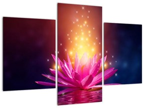 Tablou cu lotus pe apă (90x60 cm)