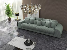 Canapea extensibilă dumonde cu 2 lăzi de depozitare si sezut confortabil din spuma high-density, Verona Ambience Mint 310x100 cm