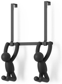 Cuier de ușă negru din plastic 22 cm Buddy – Umbra