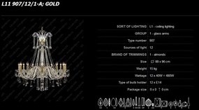 Lustra 12 brate cristal Bohemia L11 907/12/1-A