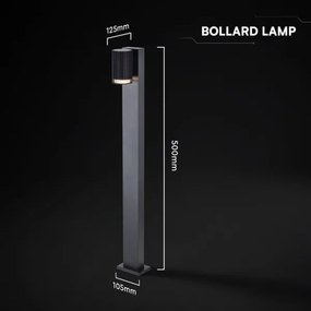 Lampă de exterior 1xGU10/10W/230V IP44 50 cm neagră