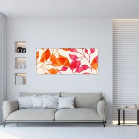 Tablou - Frunze portocalii (120x50 cm)
