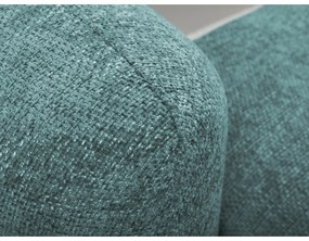 Colțar albastru extensibil/cu spațiu de depozitare cu tapițerie din chenille (cu colț pe partea dreaptă/cu șezlong) Mele – Makamii