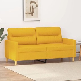Canapea cu 2 locuri, galben deschis, 140 cm, material textil Galben deschis, 158 x 77 x 80 cm