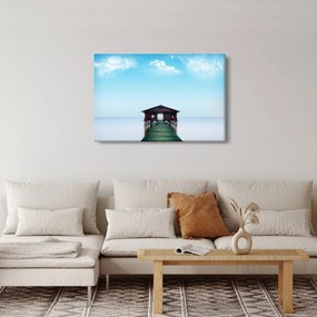 Tablou cu casă pe mare (90x60 cm)