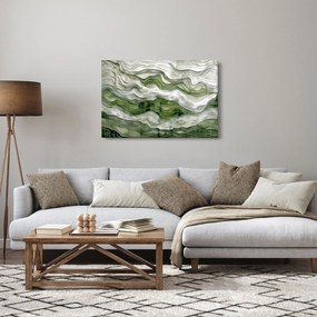 Tablou - Undele verzi și albe (90x60 cm)