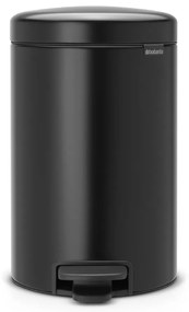 Coș de gunoi negru mat cu pedală din oțel 12 l NewIcon – Brabantia