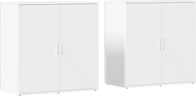 vidaXL Dulapuri, alb, 2 buc., 79x38x80 cm, lemn prelucrat