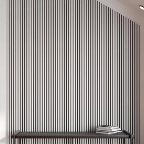 Panou riflaj decorativ acustic alb 100x275cm