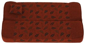 Canapea extensibilă, material textil cărămiziu/model, ASIA NEW