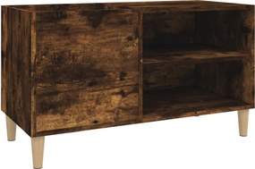 vidaXL Dulap pentru discuri stejar afumat 84,5x38x48 cm lemn prelucrat