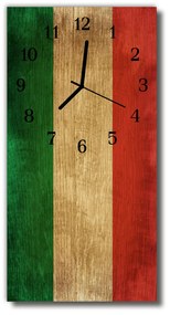 Ceas de perete din sticla vertical Culoare de pavilion italian