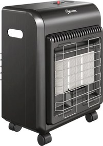Outsunny Sobă pe Gaz Portabilă 4,2 kW, cu 3 Trepte de Căldură, Neagră | Aosom Romania