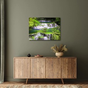 Tablou - Cascada Huay Mae Khamin, Kanchanaburi, Thailanda (70x50 cm)