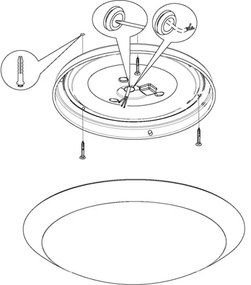 Eglo 97254 - Plafonieră LED pentru baie PILONE LED/11W/230V albă IP44