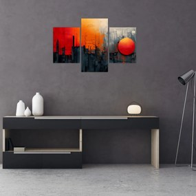 Tablou - Pictura abstractă a orașului (90x60 cm)