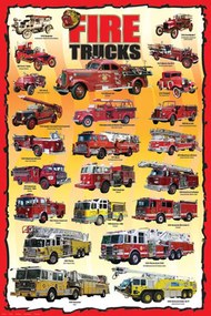 Poster Fire Trucks