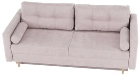 Canapea extensibilă, roz antic textil Queens, AURELIA