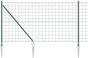vidaXL Gard cu Stâlp Verde 1 x 10 m Oțel