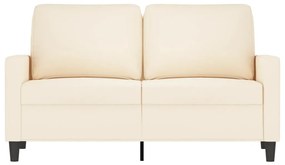 Canapea cu 2 locuri, crem, 120 cm, catifea Crem, 138 x 77 x 80 cm