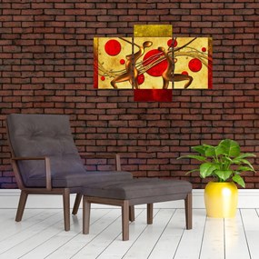 Tablou abstract cu două femei (90x60 cm)