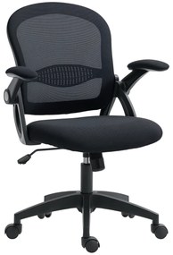 Vinsetto Scaun de Birou Ergonomic cu Spătar din Plasă, Scaun de Birou cu Înălțime Reglabilă, 65.5x61.5x88-97.5 cm, Negru | Aosom Romania