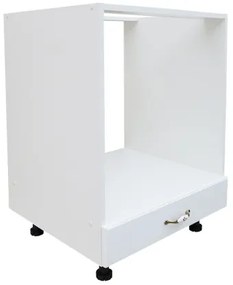 Corp pentru cuptor incorporabil cu sertar Zebra, alb/MDF Alb Mat, fara blat, 60 x 82 x 57 cm