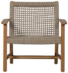 Fotoliu de grădină bej/în culoare naturală din lemn masiv Copper – Exotan