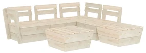3063722 vidaXL Set mobilier grădină din paleți, 6 piese, lemn de molid tratat