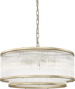Brilagi - Lustru suspendat pe lanț RAMOS 6xE14/60W/230V auriu