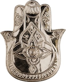Tava argintie din aluminiu Hamsa