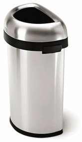 Coș semirotund deschis 60 l, oțel mat, oțel inoxidabil