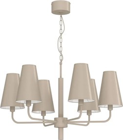 Candelabru cu lanț TORTOLA 6xE14/15W/230V bej