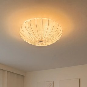 Plafoniera de design albă din mătase 60 cm cu 5 lumini - Plu