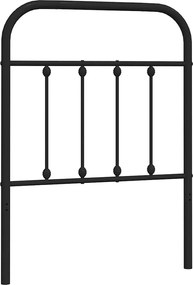 vidaXL Tăblie de pat de schimb metalică, negru, 75 cm