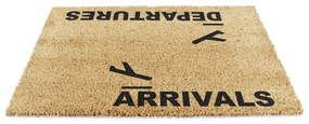 Covoraș de intrare din fibre de nucă de cocos 40x60 cm Arrivals and Departures – Artsy Doormats