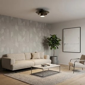 Plafonieră PLATO 1xE27/15W/230V Ø 38 cm antracit