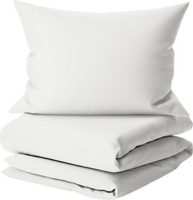 Lenjerie de pat din bumbac CALMORA albă Dimensiune lenjerie de pat: 2 buc 70 x 90 cm | 200 x 220 cm