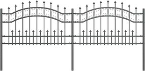 vidaXL Gard de Grădină Gri 240 x 118 cm Oțel vopsit în pulbere