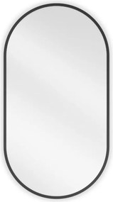 Mexen Loft oglindă baie ovală 75 x 40 cm, cadru negru - 9851-075-040-000-70