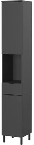 Dulap de baie gri antracit înalt, îngust 30x190 cm Arcena – Germania