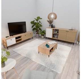 Set mobilier living Settle 2 (stejar alb). 1108079