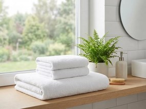 Prosop NORIELLE 50x90 cm alb, 100% bumbac